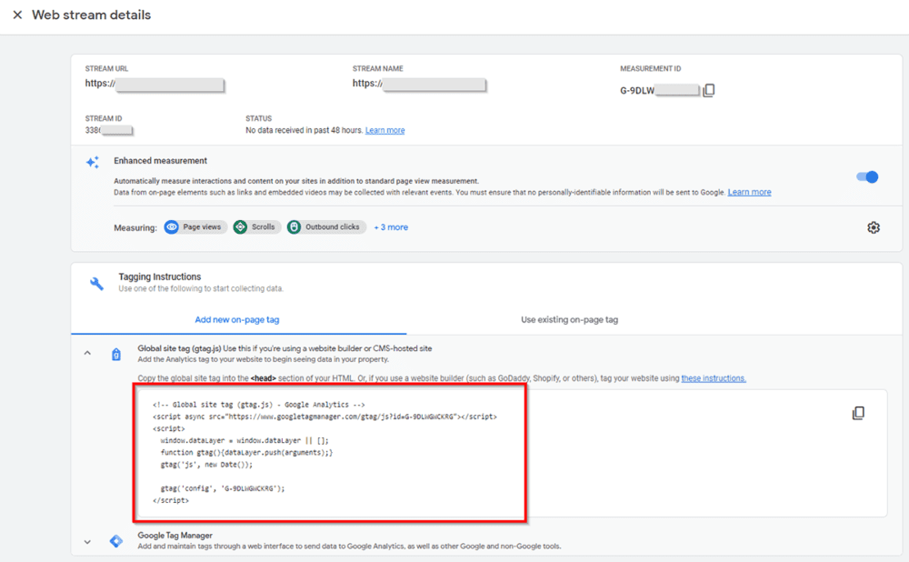 Manual GA4 Installation: Embedding the Global Site Tag in Website Code