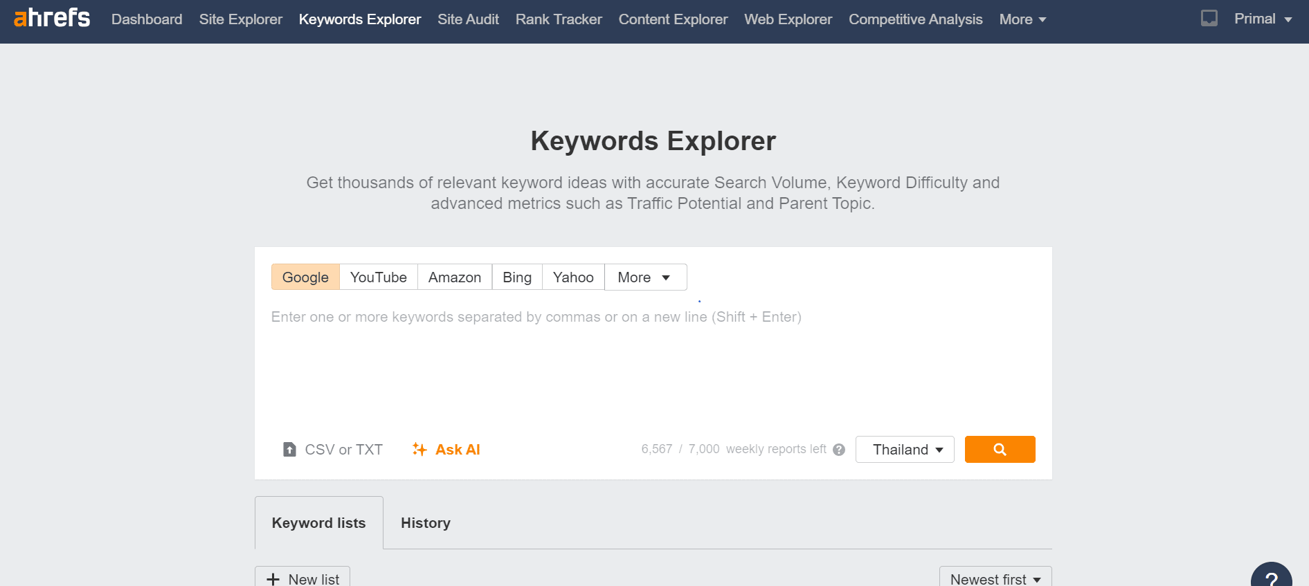 การใช้เครื่องมือวิเคราะห์คีย์เวิร์ดที่รองรับ Yahoo เช่น Yahoo Keyword Tool และเครื่องมือ SEO อื่นๆ